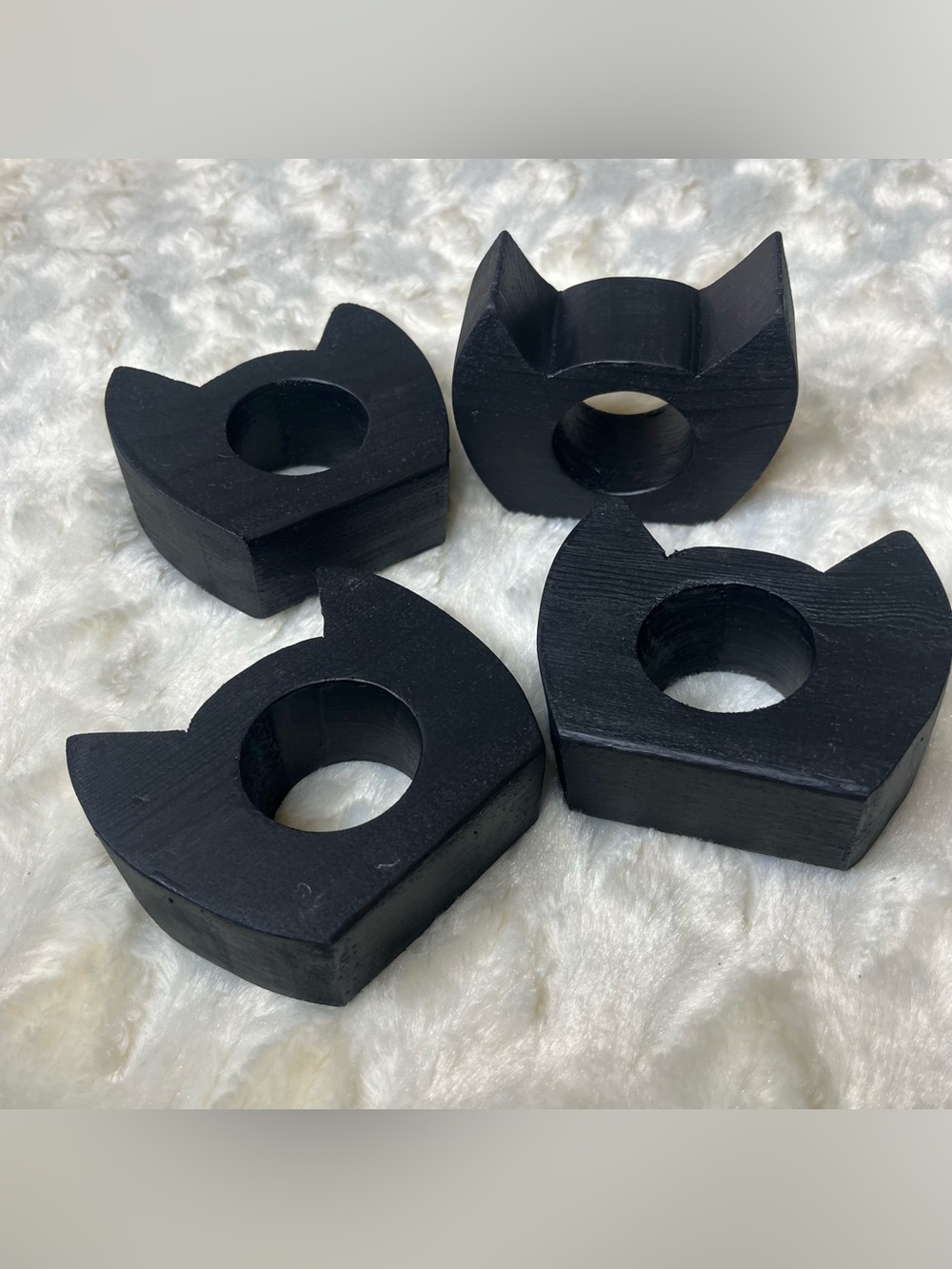 Handmade Multi Purpose Wooden Black Chalkboard Paint Cat Decor